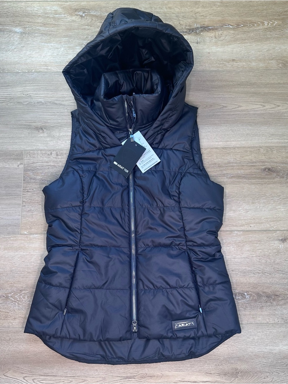 Ariat Black Quilted Hooded Puffer Vest